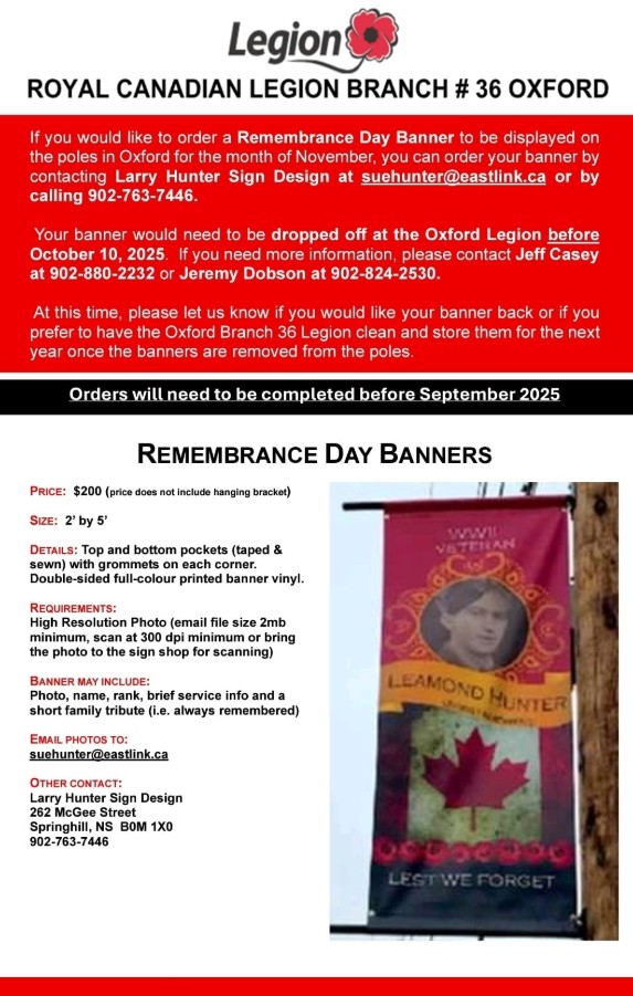 2025 Remembrance Day Banners