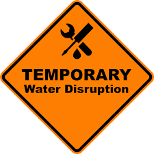 tempory water disruption